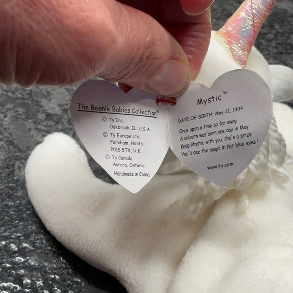 Ty beanie baby Mystic the Unicorn with tag mistakes - Picture 6 of 8